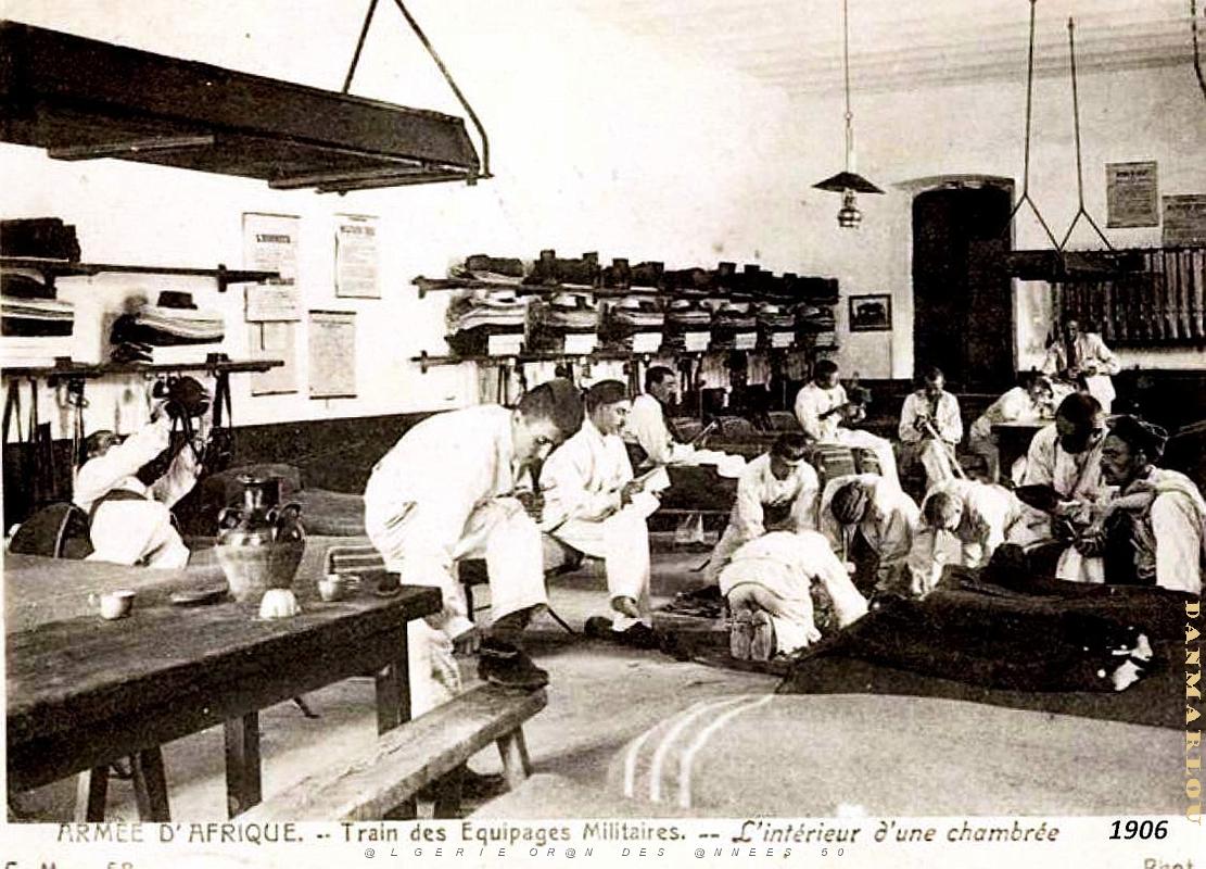 Algerie - Armee d'Afrique - Train des Equipages - Chambre - 1906.jpg